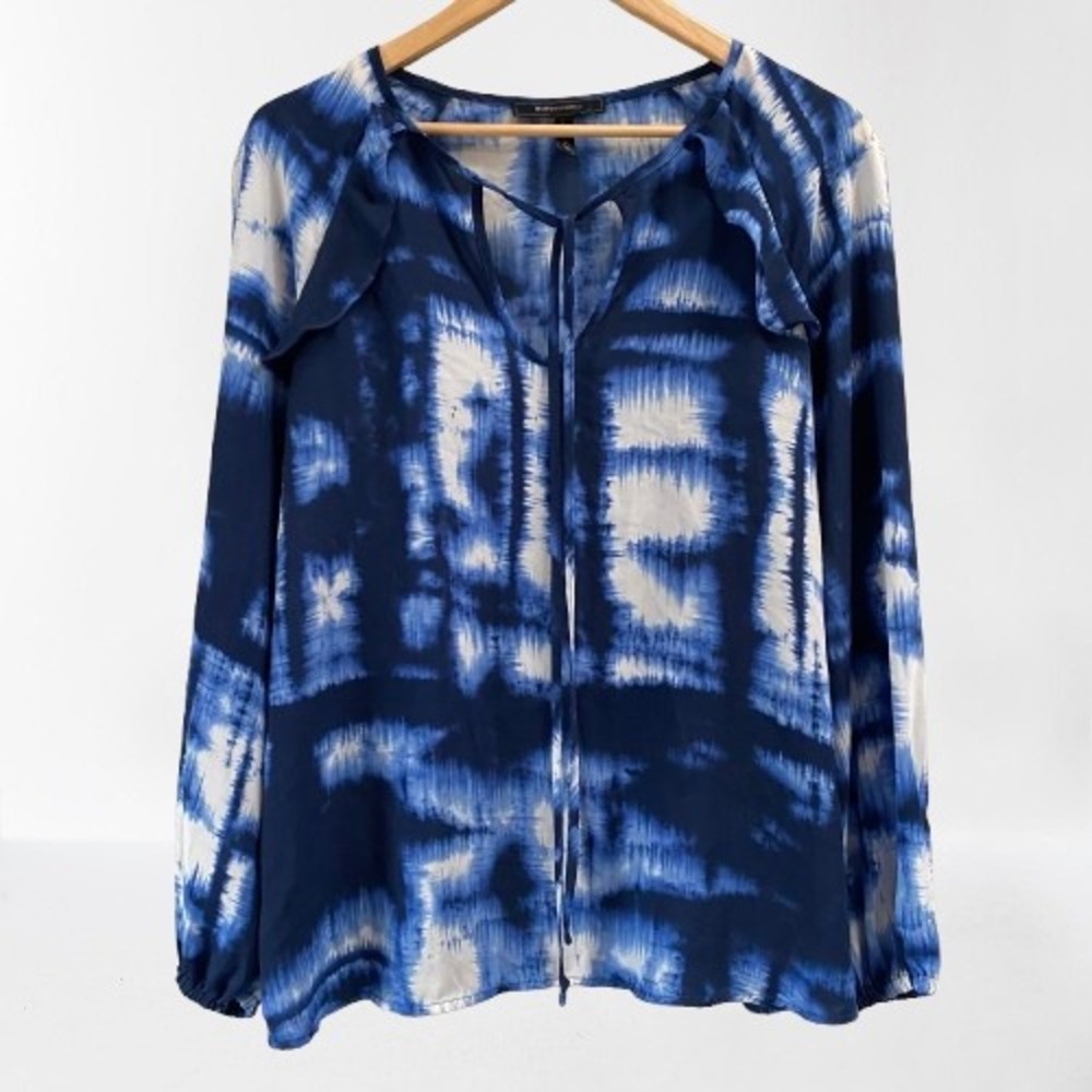 BCBGMaxAzria Tie‎ Dyed Top Blue Small